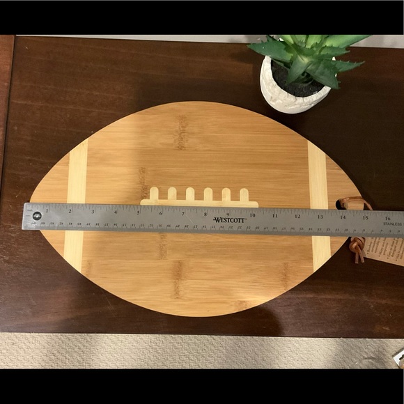 NWT Bamboo Football Shaped Cutting and Serving Board 🏈 - Picture 4 of 5